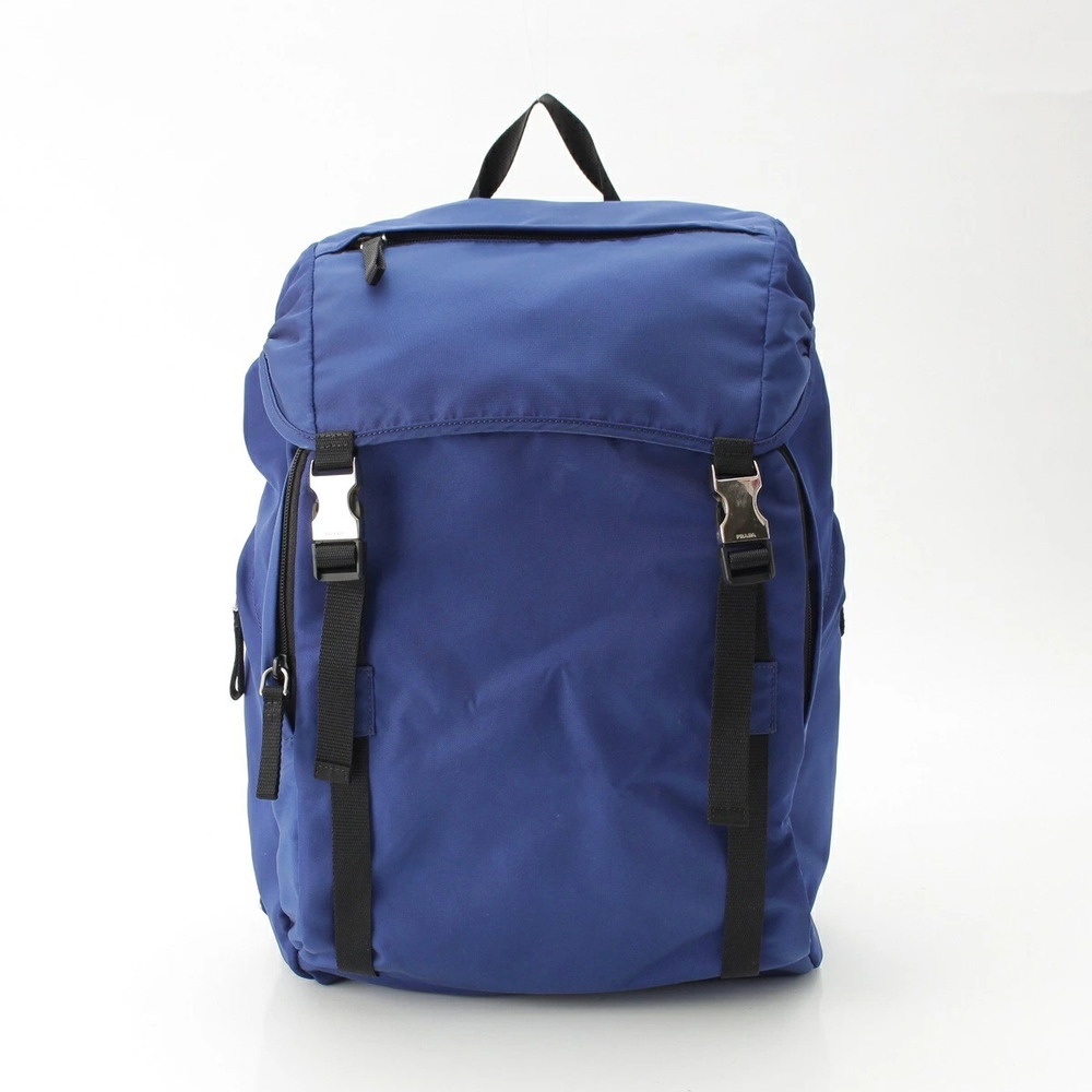 Prada Triangle Backpack Daypack Blue